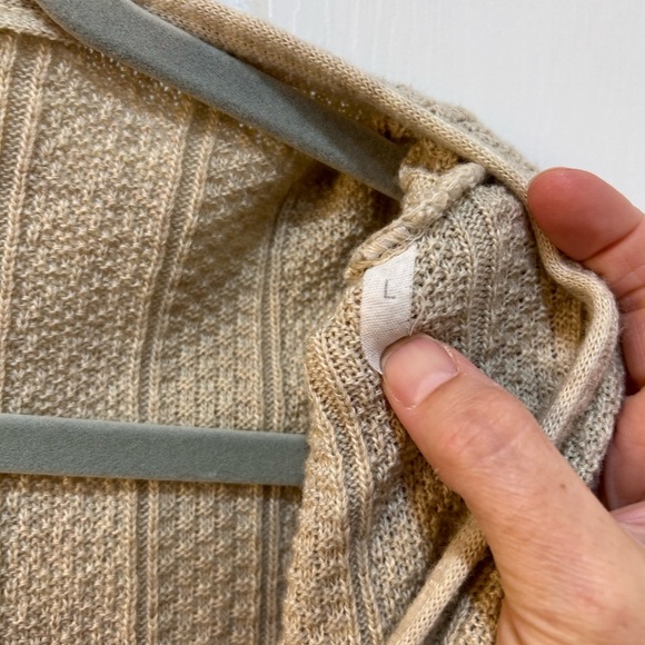 Made In Italy Wool Blend Sweater Vest Unisex Size L Lightweight Fisherman Boho - Picture 5 of 9